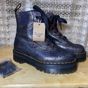 Dr Martens Molly platform leather suede 8 womens